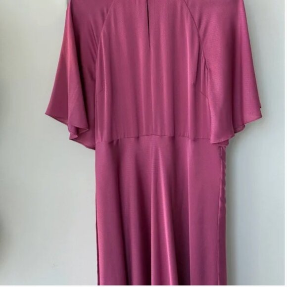 ted baker hariiet raglan sleeve tea midi dress pink size 4 like new no tags - Picture 7 of 8